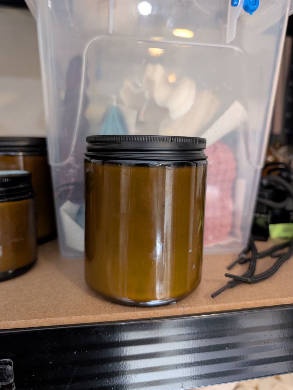 Контейнерна свічка формова колір бурштин 200 мл