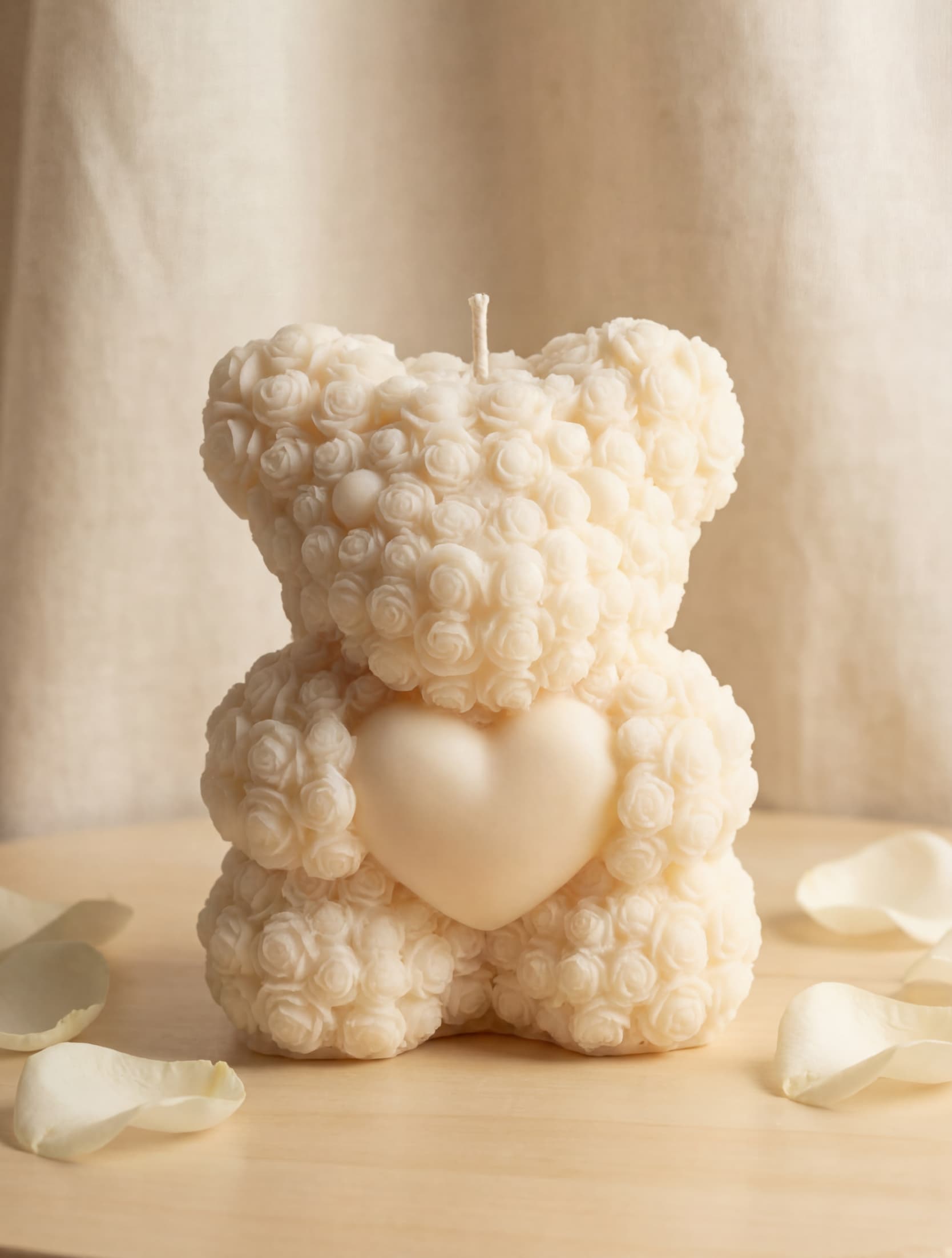 Свічка Квітковий мішка білий