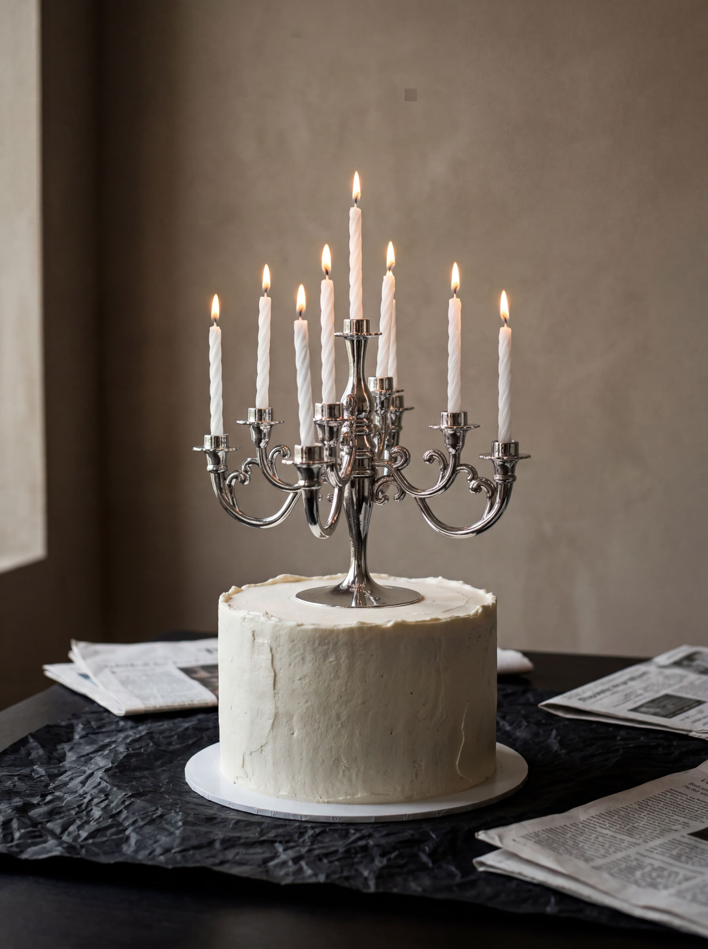 Топер для торта - канделябр зі свічками