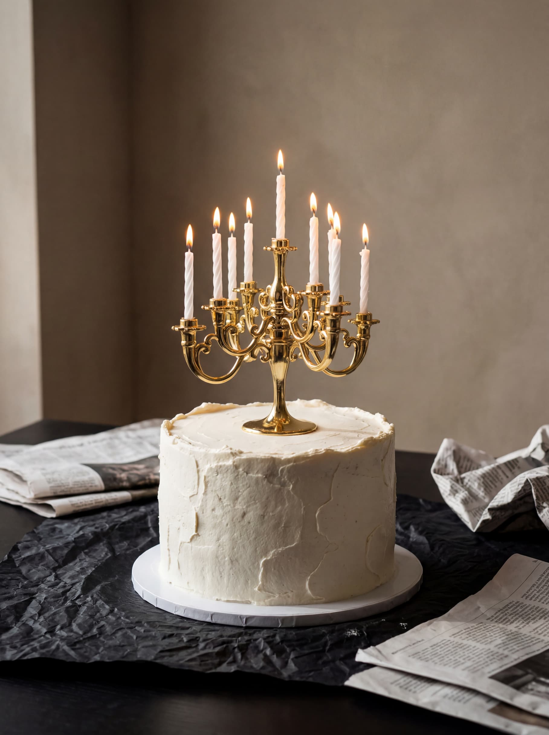 Топер для торта - канделябр зі свічками