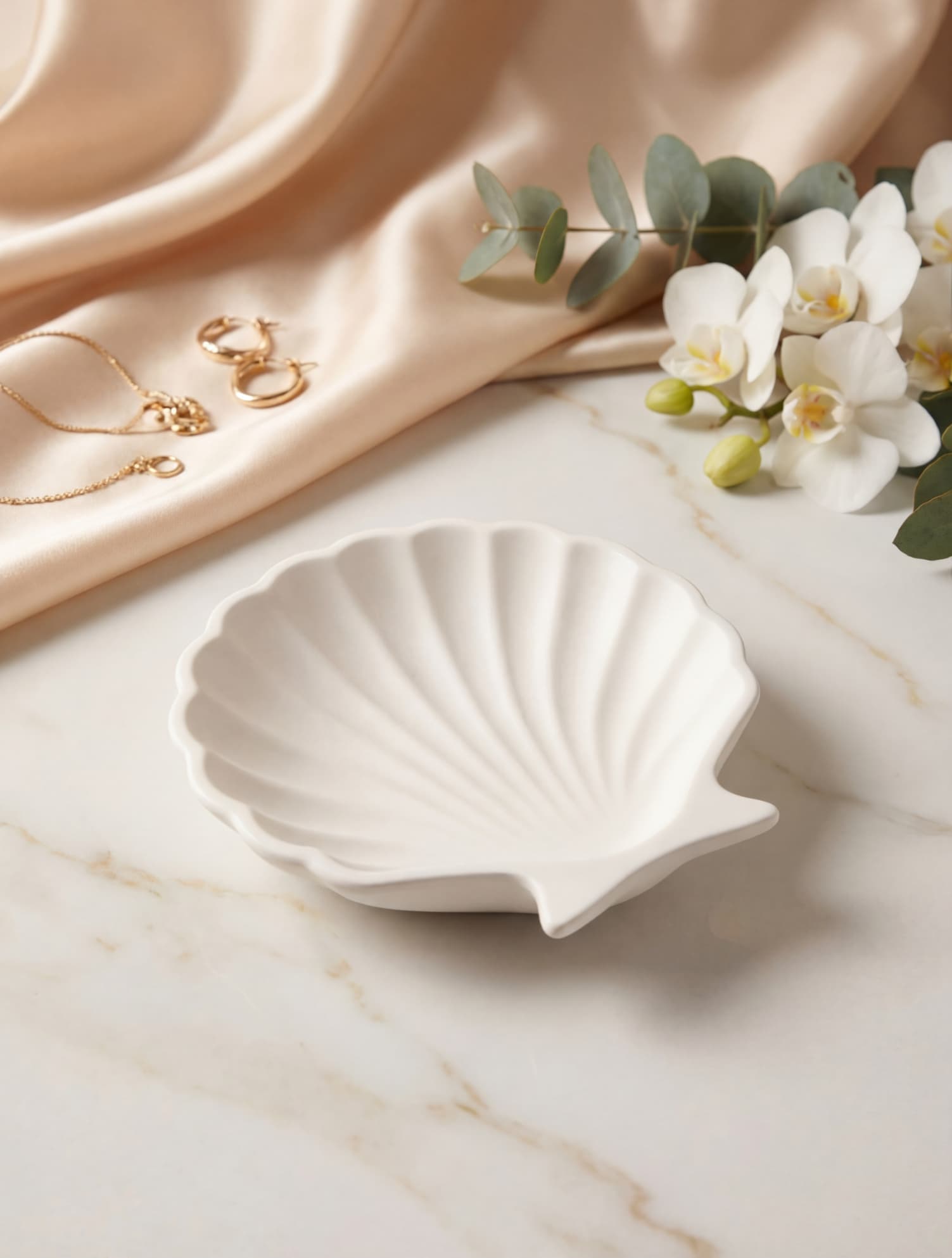 Подставка гипсовая в виде ракушки